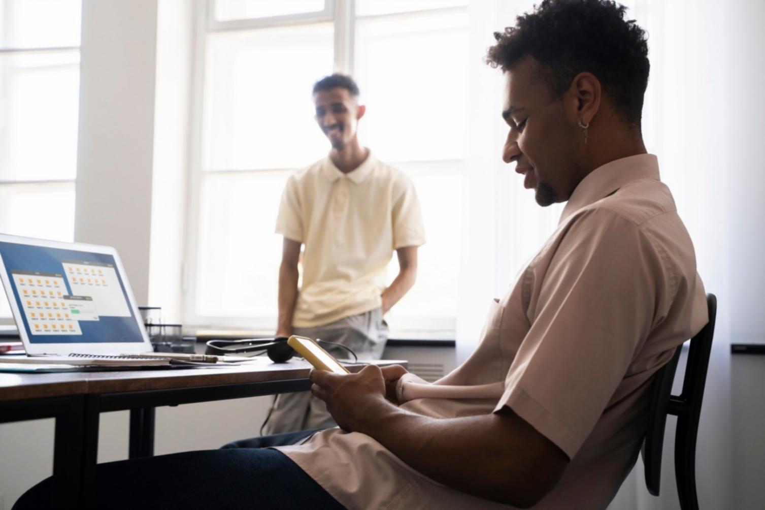 Business professionals reviewing financial documents and planning strategies